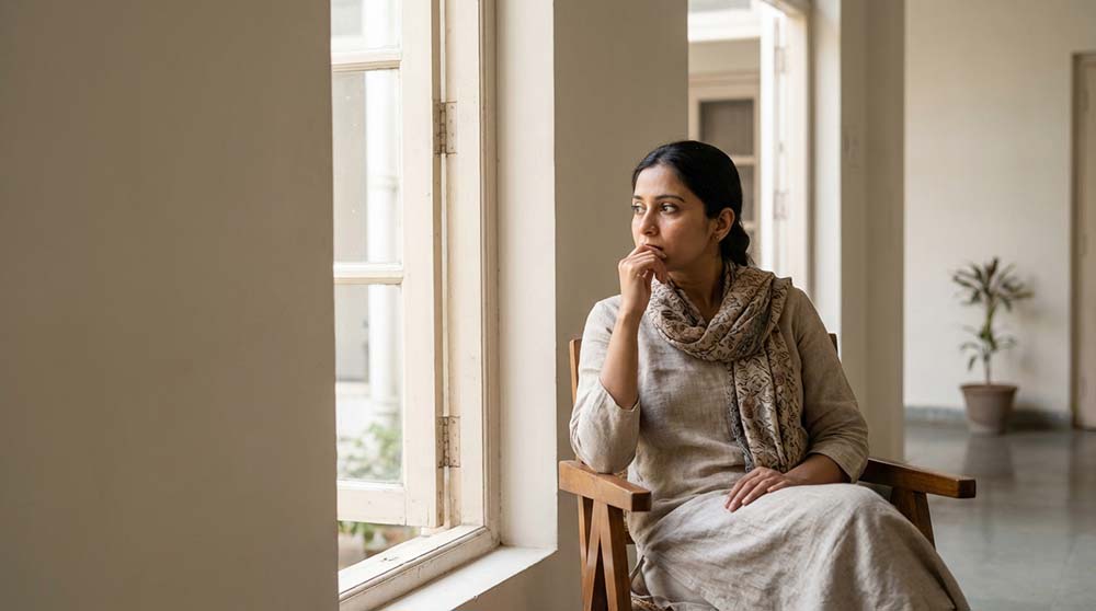 Indian woman reflecting on late abortion legal decision