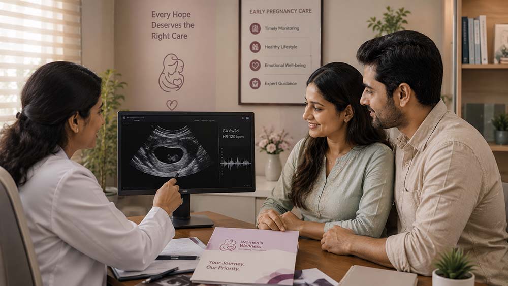 Early pregnancy monitoring scan after recurrent miscarriage in Indian maternity clinic