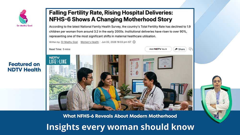 Dr Madhu Goel featured on NDTV discussing NFHS-6 findings